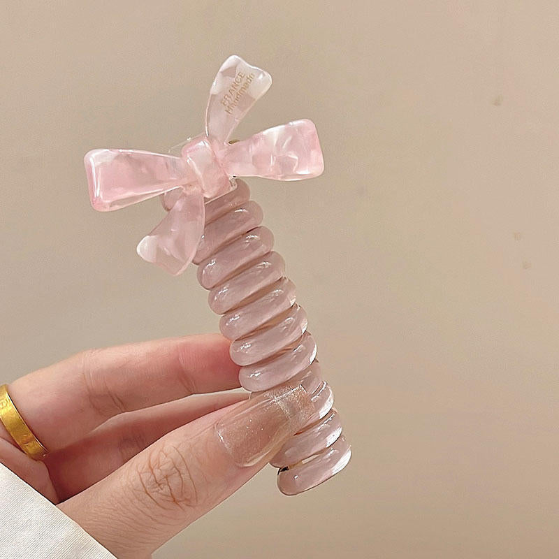 I-Spring and Summer Cute Bow Bubble Braid Hair Braiding Artifact Headband