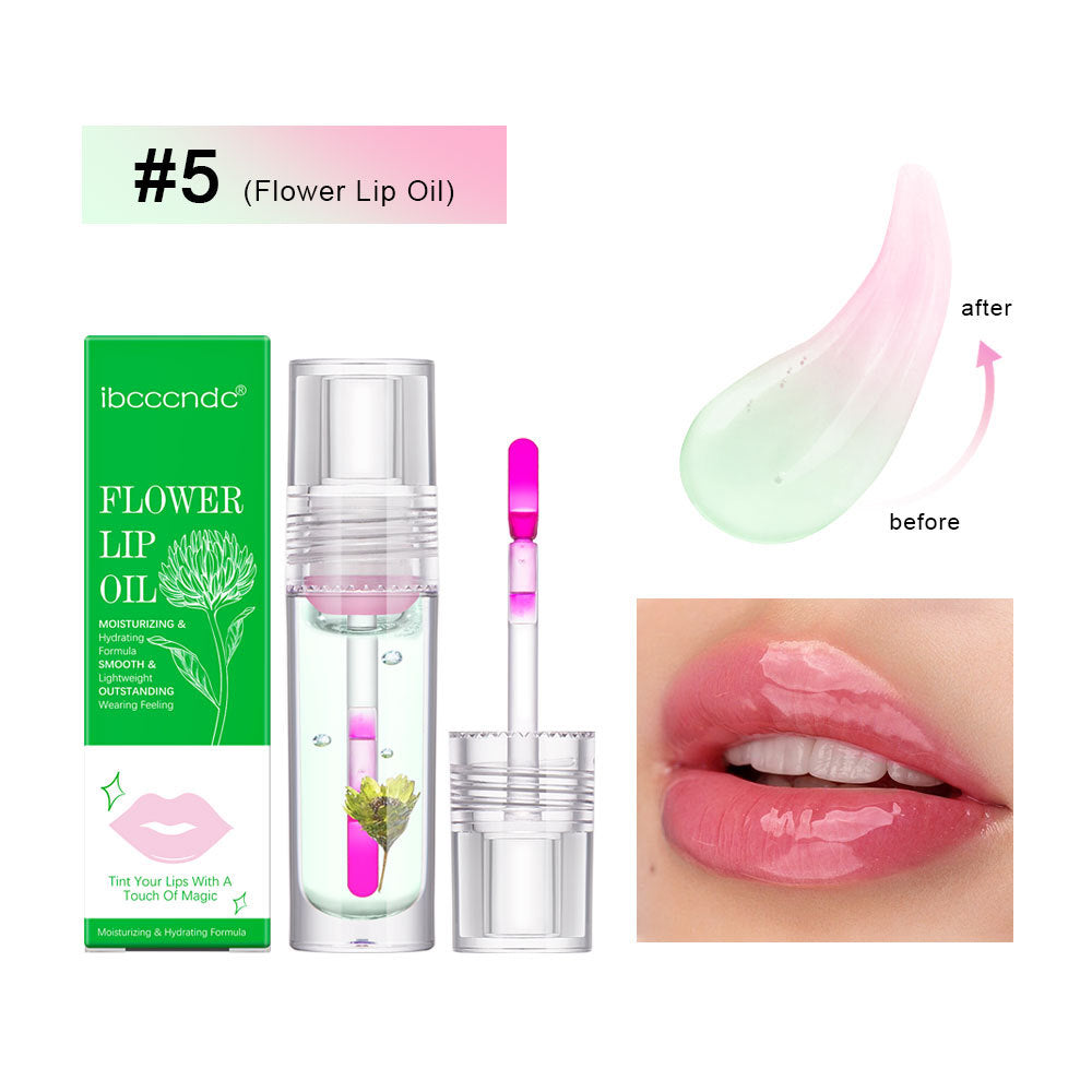 Flower Color Changing Lip Oil Moisturizing Jelly Lip-gloss