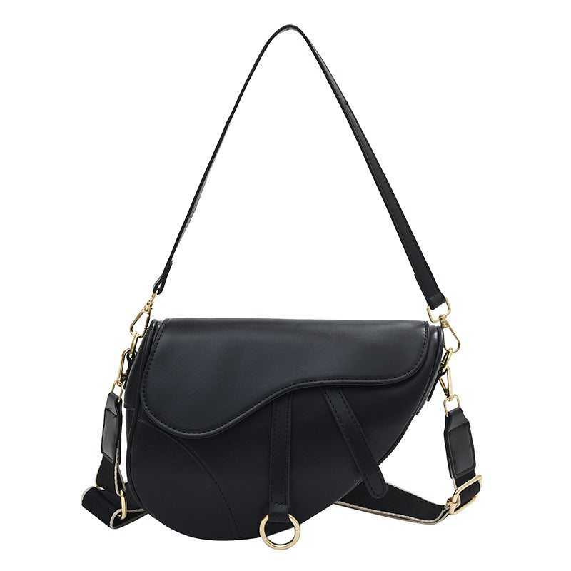 Fashion Crossbody Saddle Solid Color Single-shoulder Bag