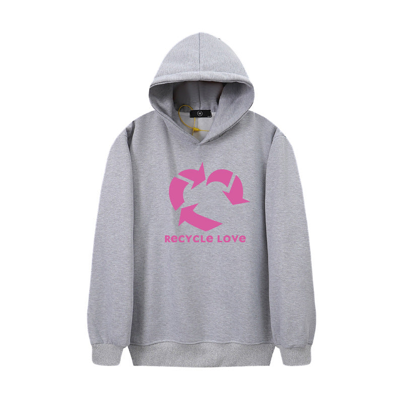 Letter Print Hip Hop Men's And Women's Hoodie