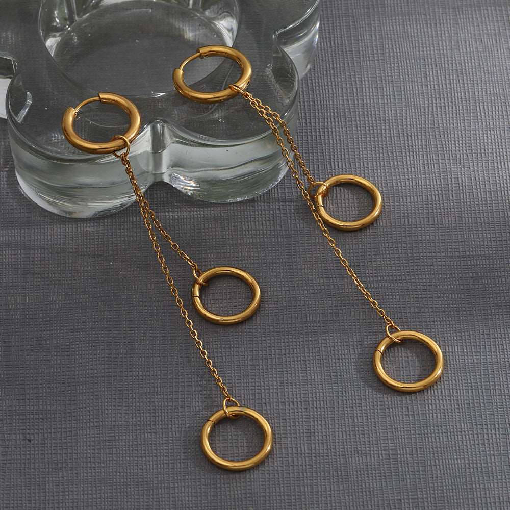 18K Gold Plated Stainless Steel Fashion Earrings