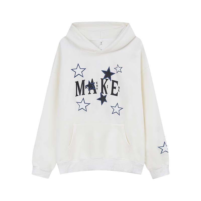 XINGX Three-dimensional Foam Letter Hooded Sweater