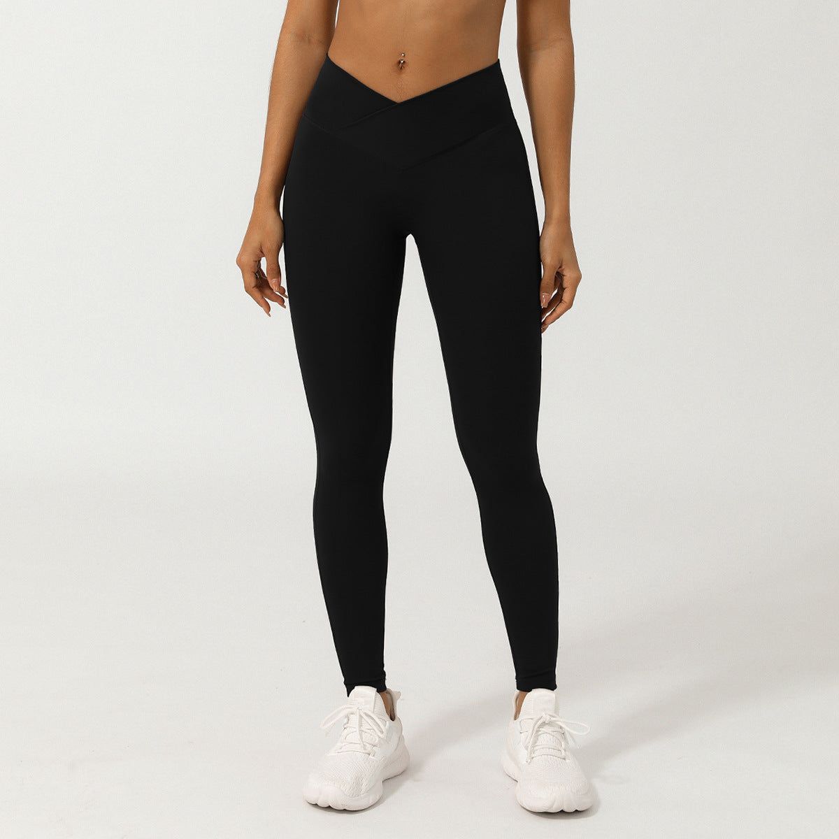 Nude Feel Cross V-shaped Quick-drying Sports Trousers