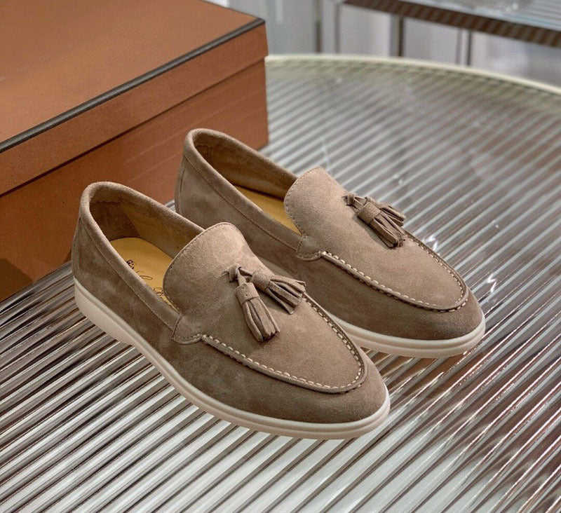 Fashion Suede Tassel Slip-on Loafers