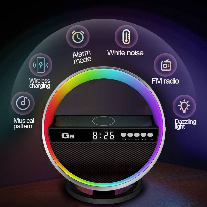 2024 New Multifunction RGB Night Light Wireless Charger Bluetooth