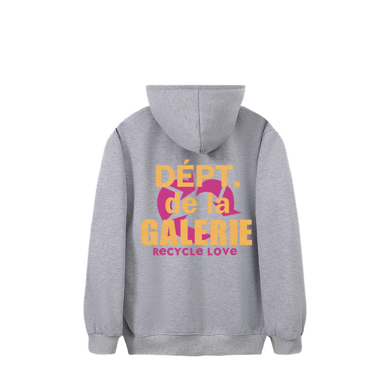 Letter Print Hip Hop Men's And Women's Hoodie