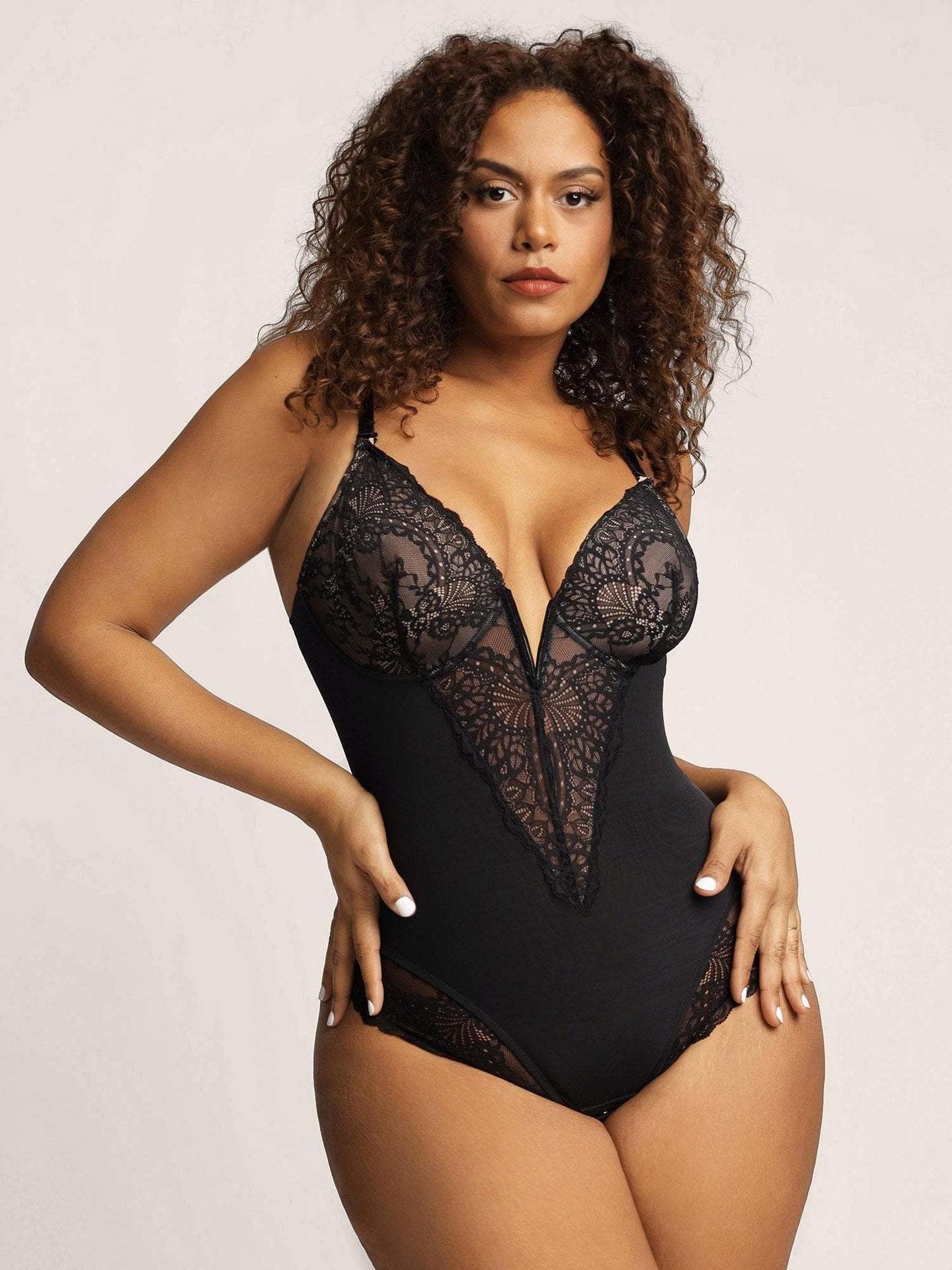 Lace Shapewear Jumpsuit Waist Control Body Shaping Butt Lift For women