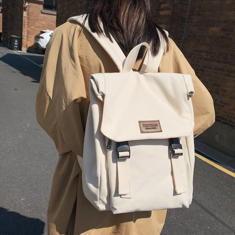 Canvas Schoolbag Girls College Students Junior High School