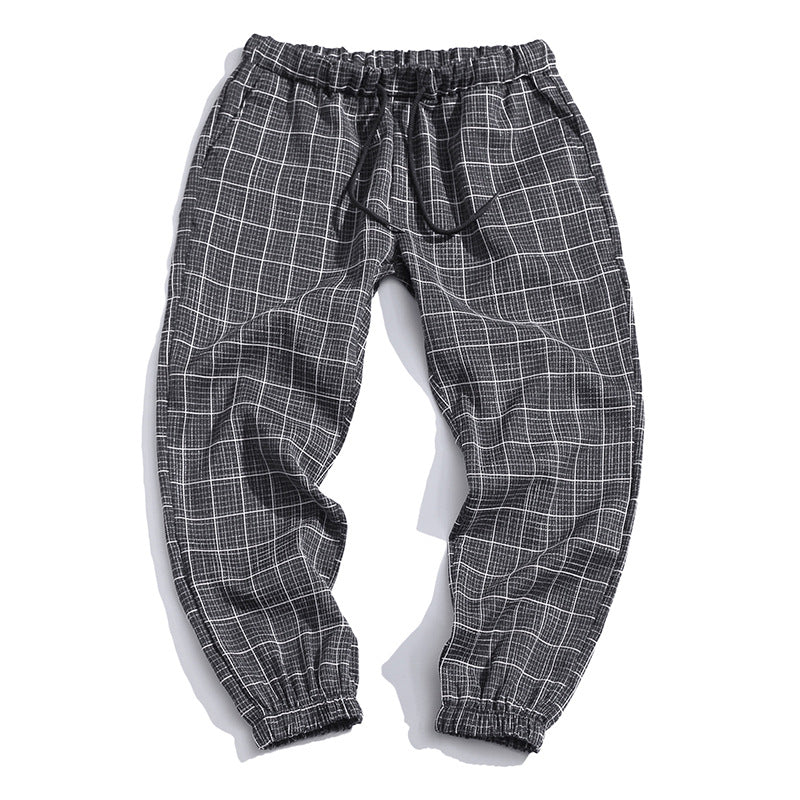 Men's Fashion Casual Loose Checked Harem Pants