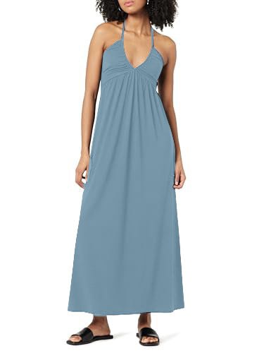 Women's Clothing V-neck Halter Pleating Sleeveless Dress