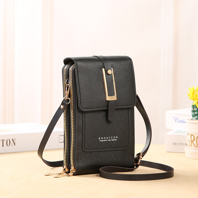 Simple Transparent Touch Screen Phone Crossbody Bag