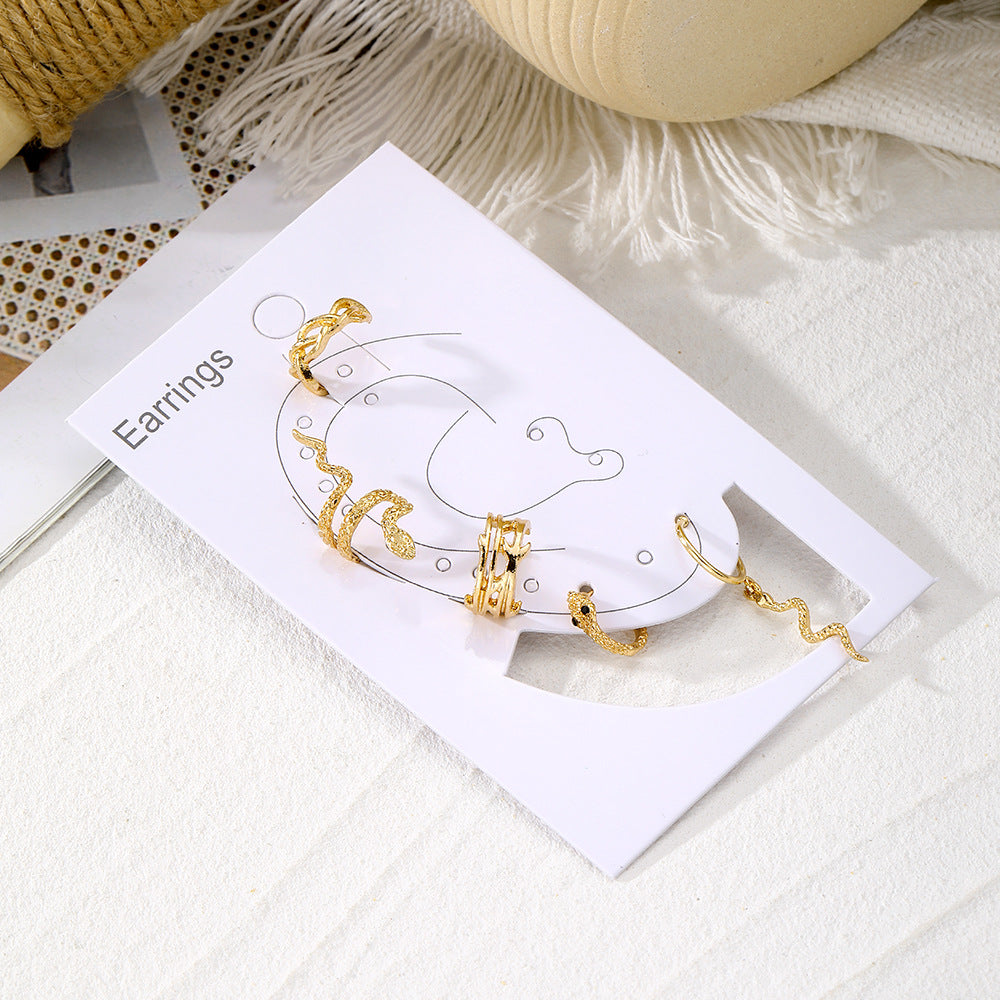 Snake-shaped Personalized Earrings Female Creative Small Animal