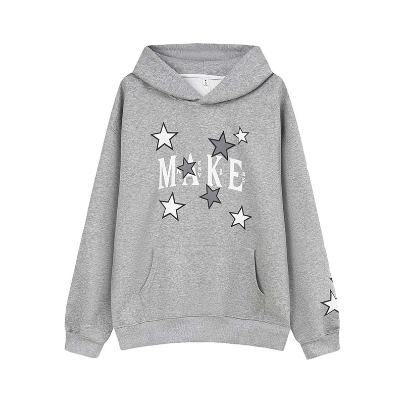 XINGX Three-dimensional Foam Letter Hooded Sweater