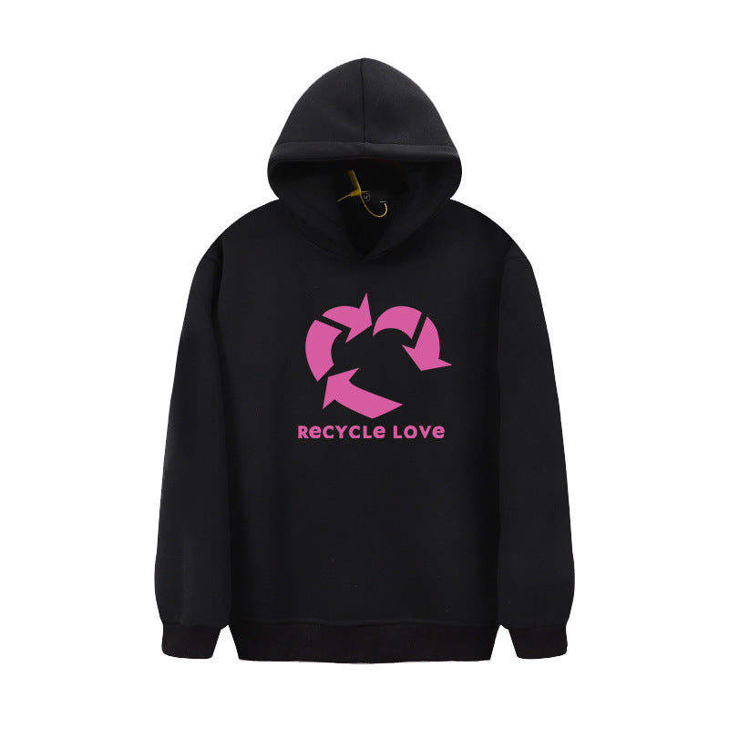 Letter Print Hip Hop Men's And Women's Hoodie