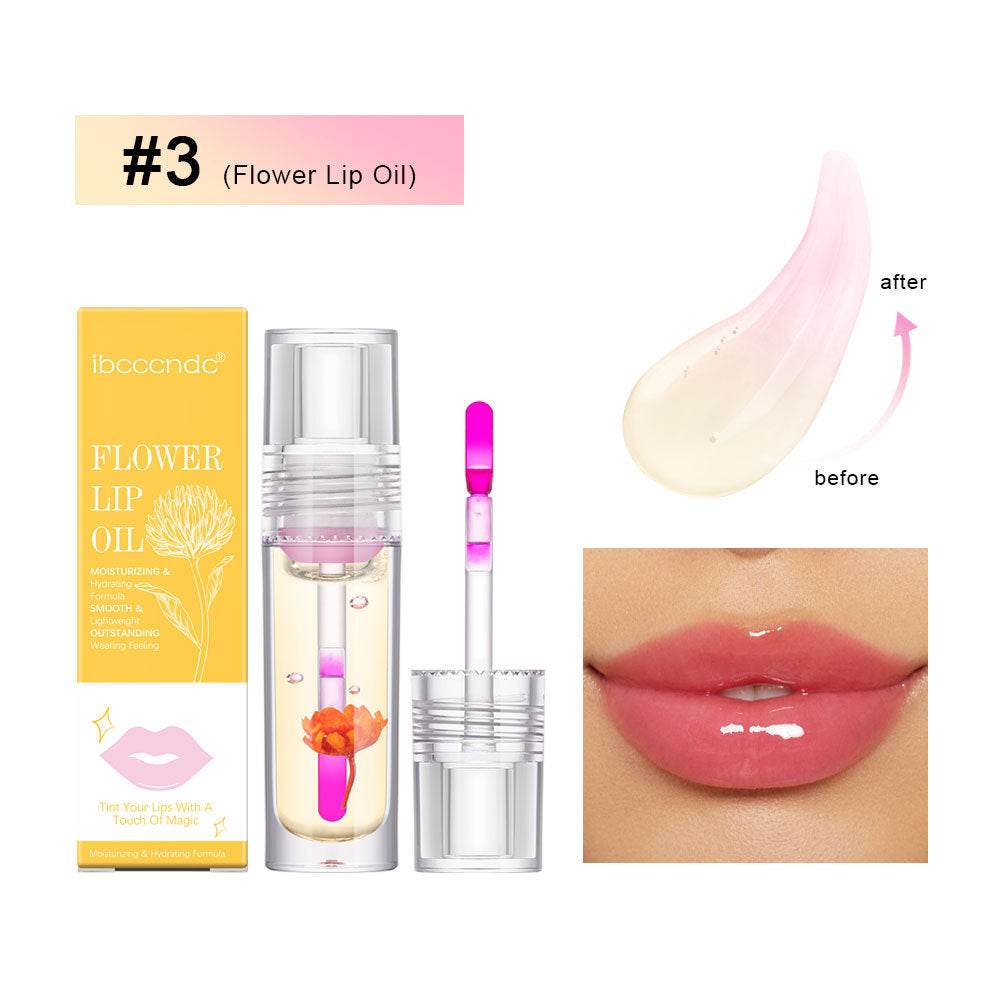 Flower Color Changing Lip Oil Moisturizing Jelly Lip-gloss