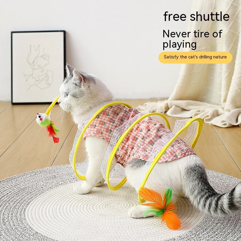 Foldable Cat Tunnel Telescopic Maze Toy