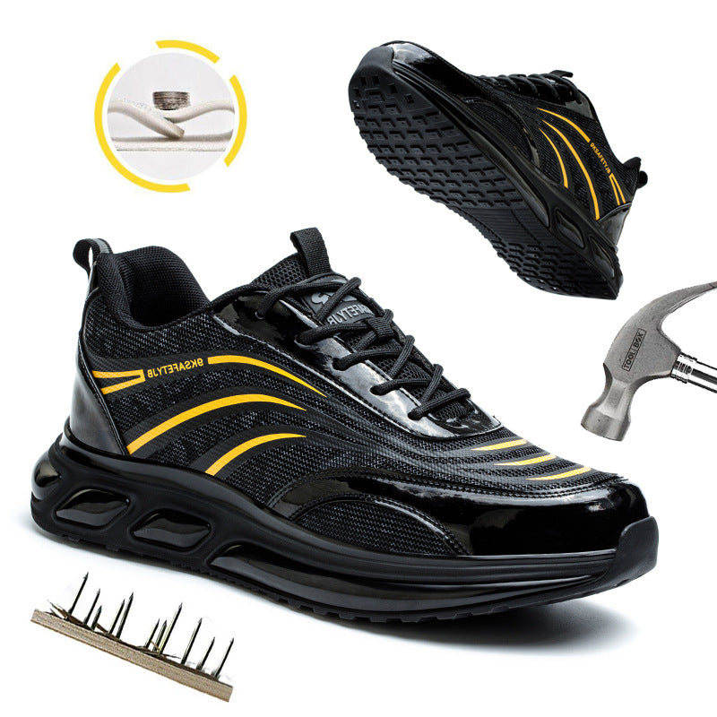 Super Fiber Leather Labor Protection Shoes With Anti Smashing Function