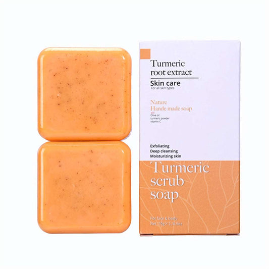 Nourishing Exfoliating Turmeric Soap Bars Pack Of 2