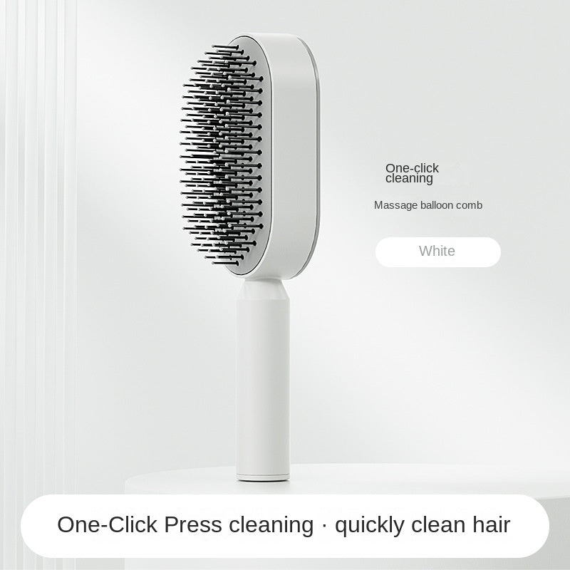 Womens Self-Cleaning Hair Brush with 3D Air Cushion and Scalp Massager