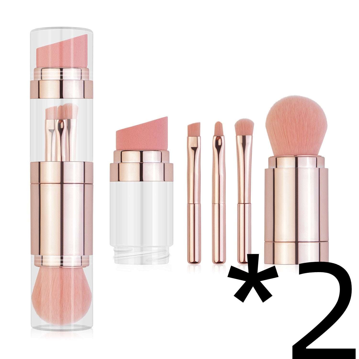 5-in-1 makeup brushes multifunctional portable foundation eyeshadow