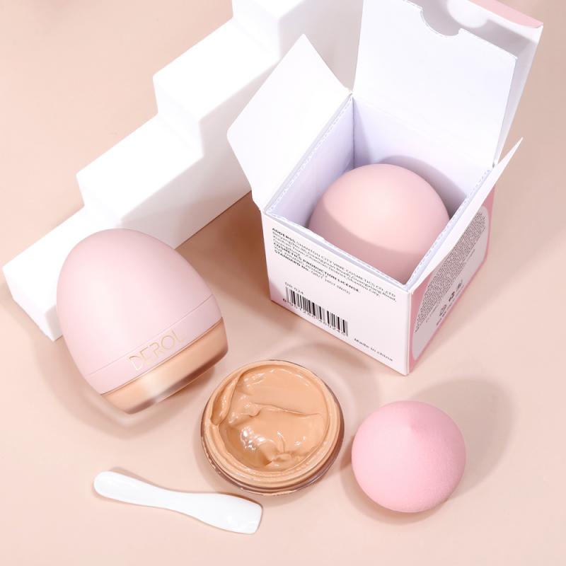 4 colors Lightweight Foundation Concealer Cream With Makeup Sponge 