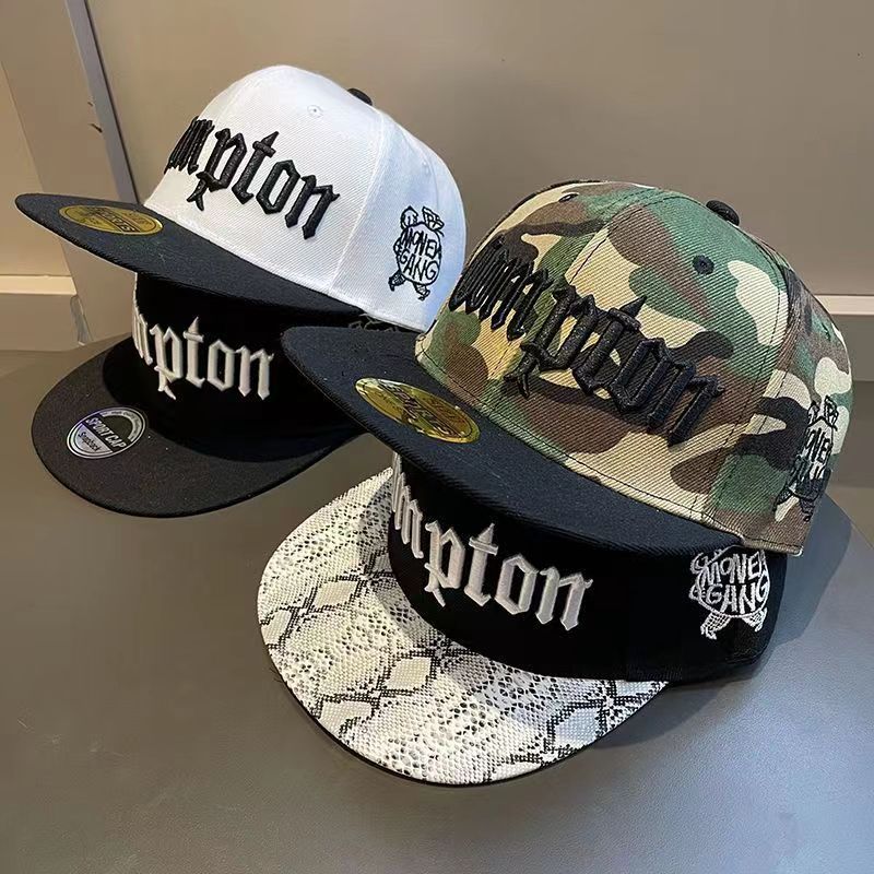 Men's Summer Wide Brim Camouflage Hip Hop Spring And Autumn Korean Style Trendy Big Head Circumference Flat Brim Baseball Hat