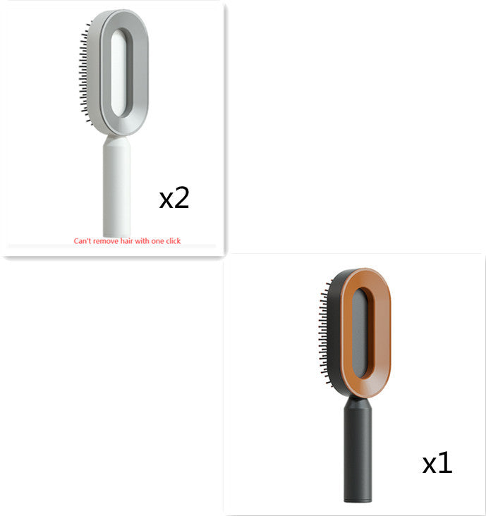 Self Cleaning Hair Brush For Women One-key Cleaning Hair Loss Airbag Massage Scalp Comb Anti-Static Hairbrush