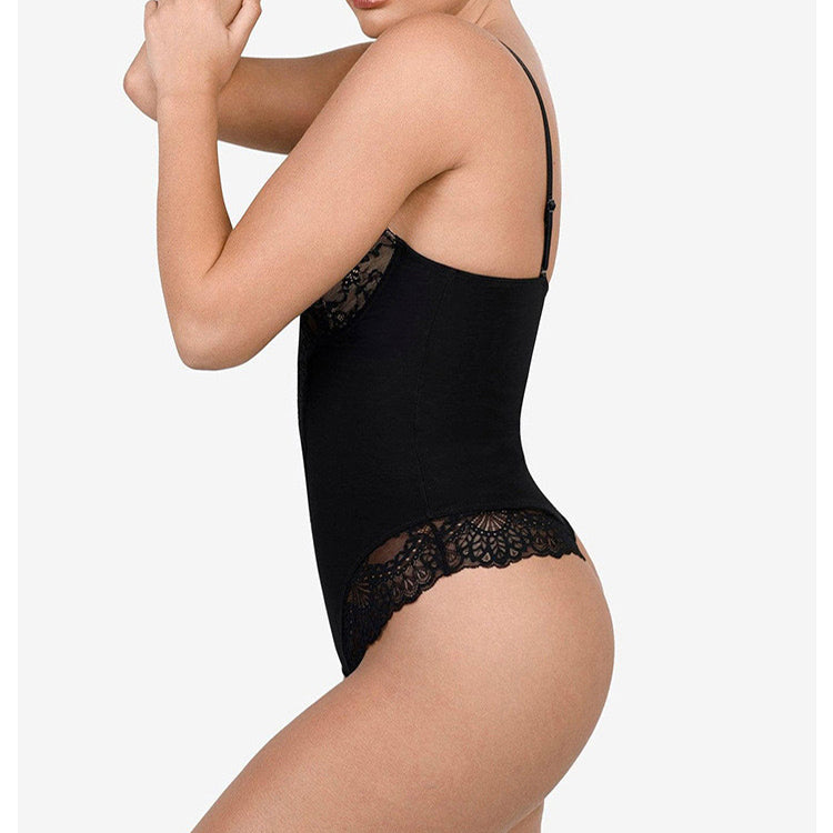 Lace Shapewear Jumpsuit Waist Control Body Shaping Butt Lift For women