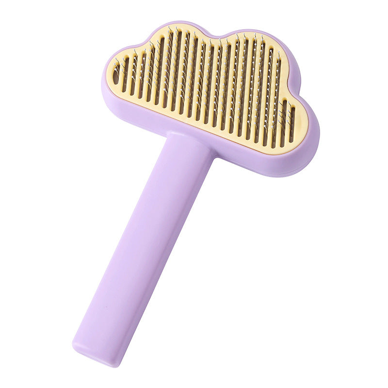 New Cloud Pet Comb for Easy Self-cleaning Pet Grooming Tools