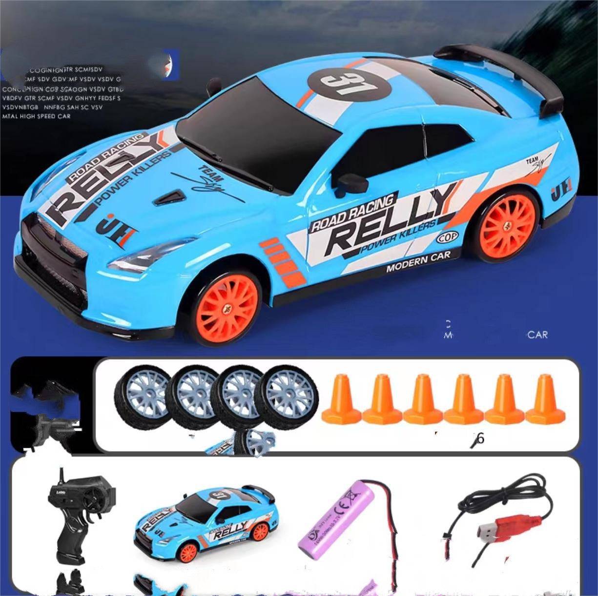 2.4G Drift RC Car 4WD RC Drift Car Toy Remote Control GTR Model AE86