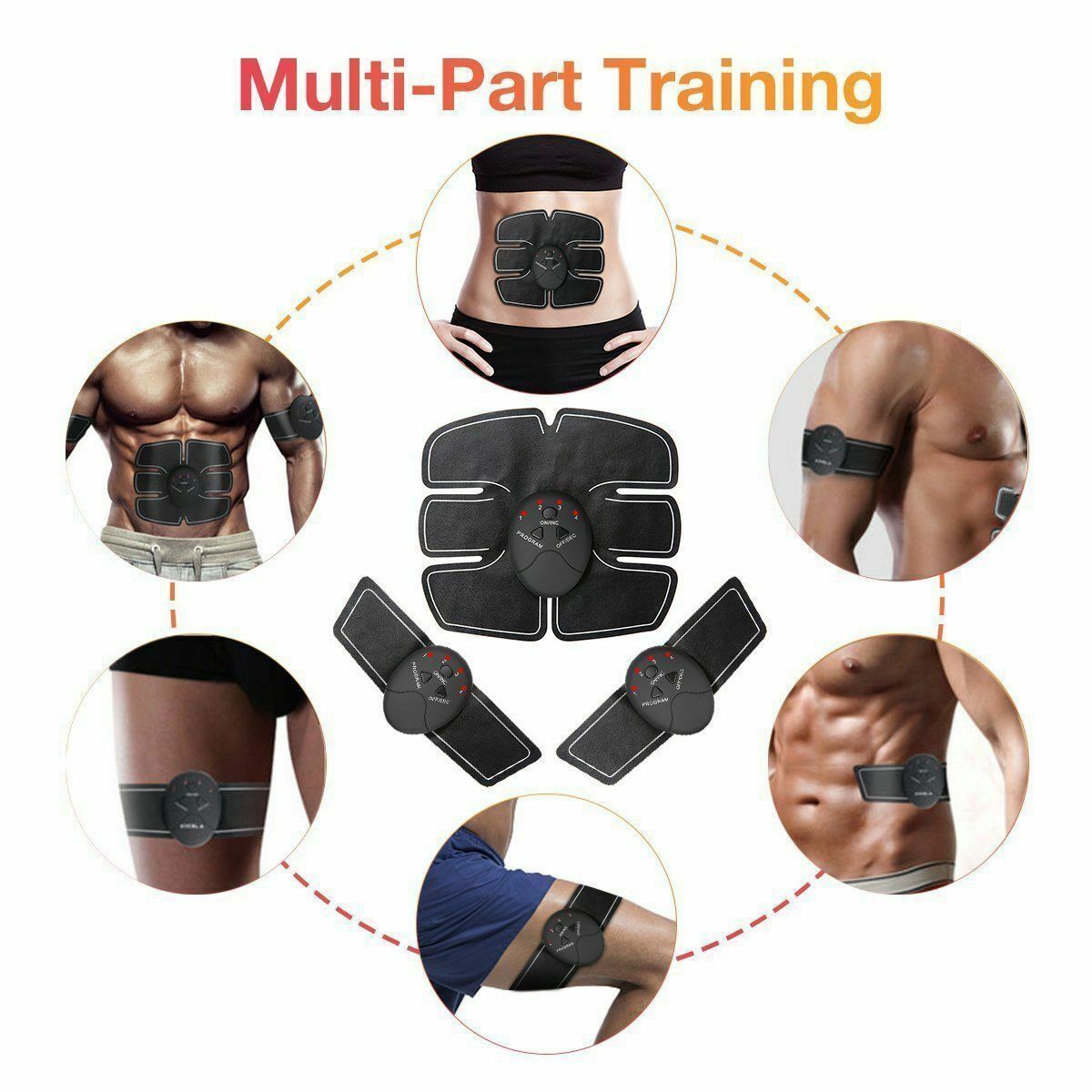 Electric Muscle Toner Machine ABS Toning Belt Simulation Fat Burner