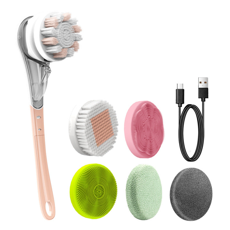 Multifunctional Electric Bath Brush Waterproof Rubbing Brush 6 in 1