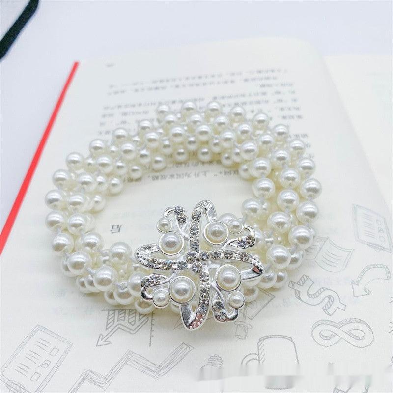 Fashion Jewelry Women's White Pearl Waist Chain Decoration