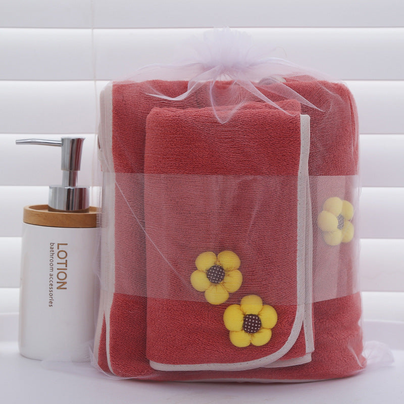 Gift Set Thickened Coral Velvet Mother Towel Net Celebrity Large Bath Towel