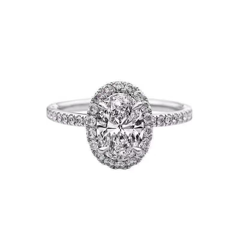 Moissanite Big Diamond Diamond Ring Wholesale Shaped Pigeon Rhinestone Ring