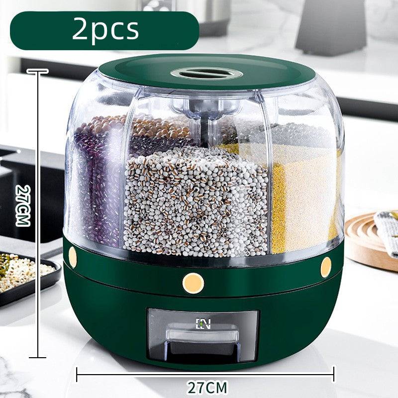 360 Rotating Sealed Rice Dispenser for Large Food Storage Kitchen