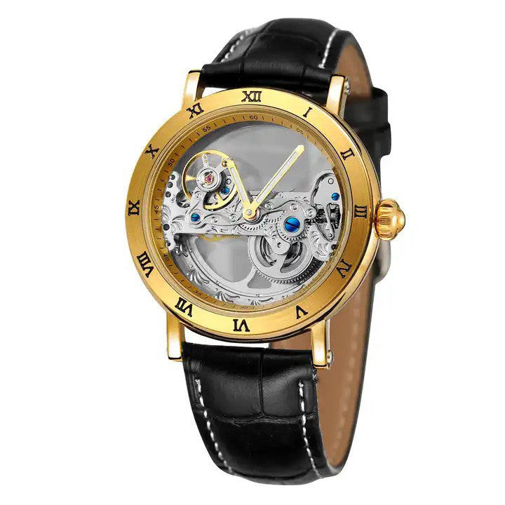 Fashion Double-sided Hollow Movement Automatic Mechanical Watch