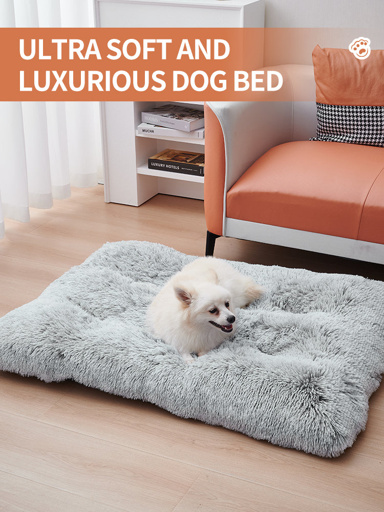 Dog Bed Mats Washable Large Dog Sofa Bed Portable Pet Kennel Long Plush House  Sleep Protector Product Dog Bed