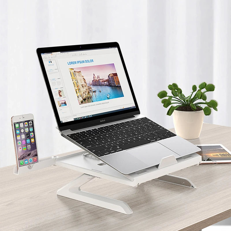 Foldable Laptop Stand with Elevating Function And Aluminum Alloy Base