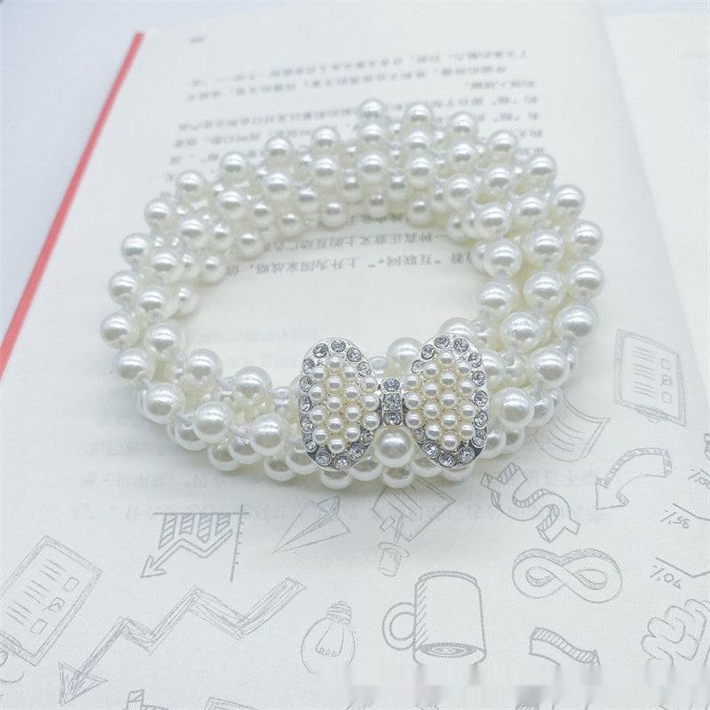 Fashion Jewelry Women's White Pearl Waist Chain Decoration