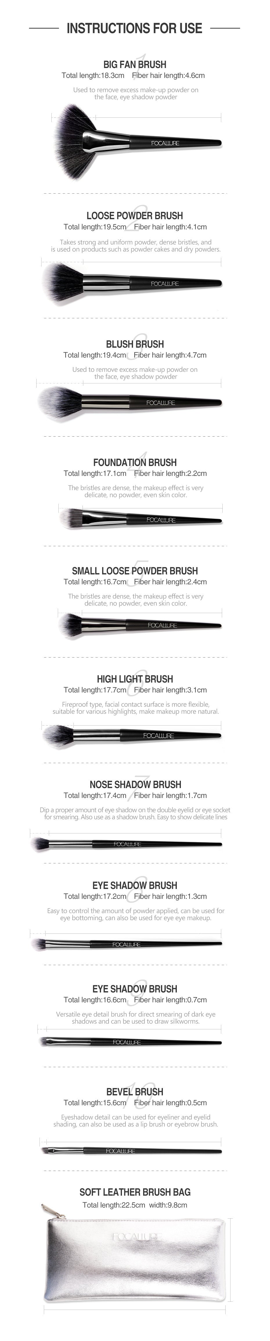 Makeup Brush Set Ten Pack Complete Set For Beginners Beauty Tools