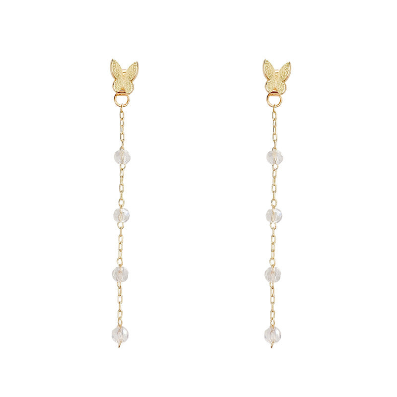 Butterfly Tassel Earrings Female Long Wild Temperament