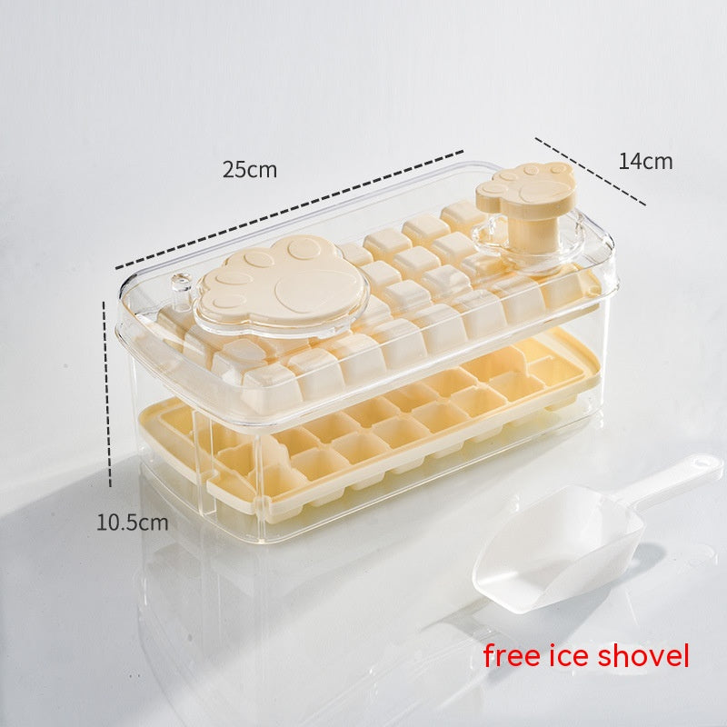 One-Click Press Cat's Paw Ice Tray Large Capacity Ice Cube Mold