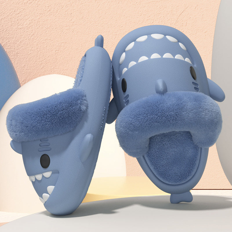 Detachable Winter Shark Slippers Bedroom House Shoes For Men and Women