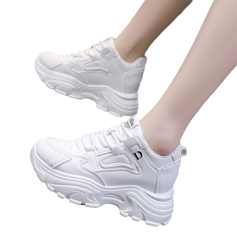 Women's Shoes Autumn Hidden Heel White Shoes Female Sneaker