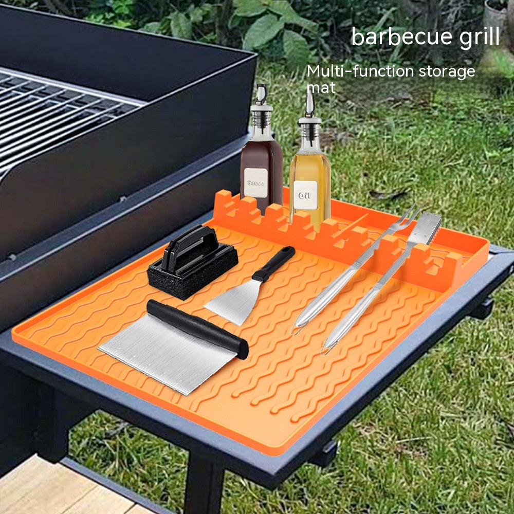 Oven Silicone Baking Tray Dustproof Cleaning Barbecue Protective Pad