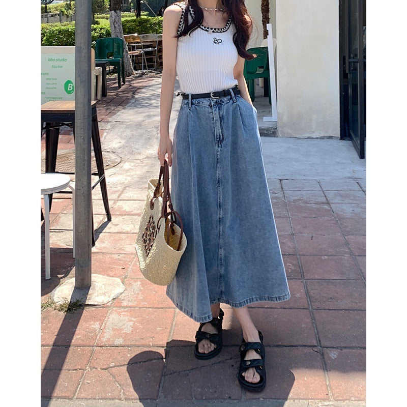 Fashion Personality Loose Jean Skirt Female