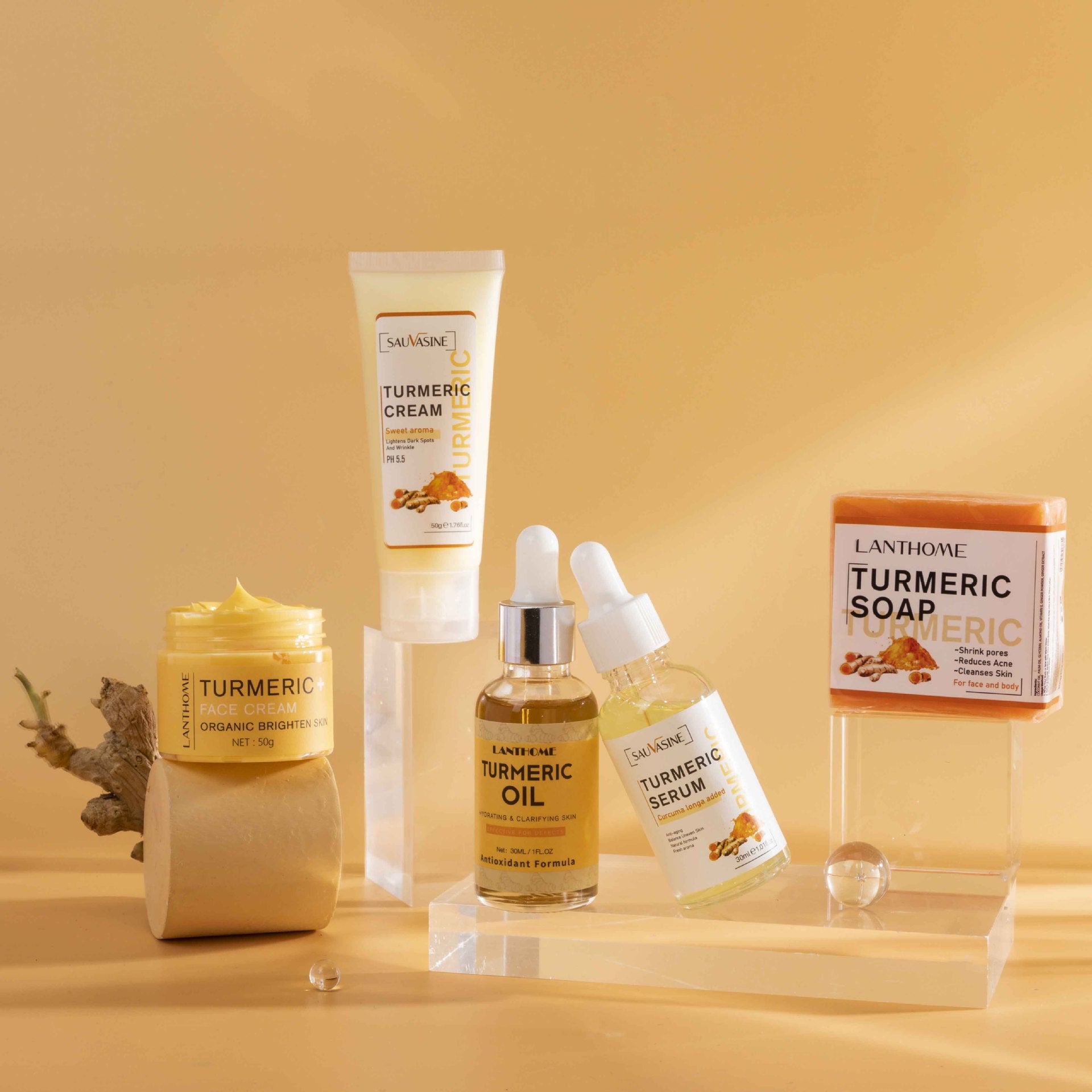 Lotus Spring Turmeric Series 5-piece Moisturizing Care Set