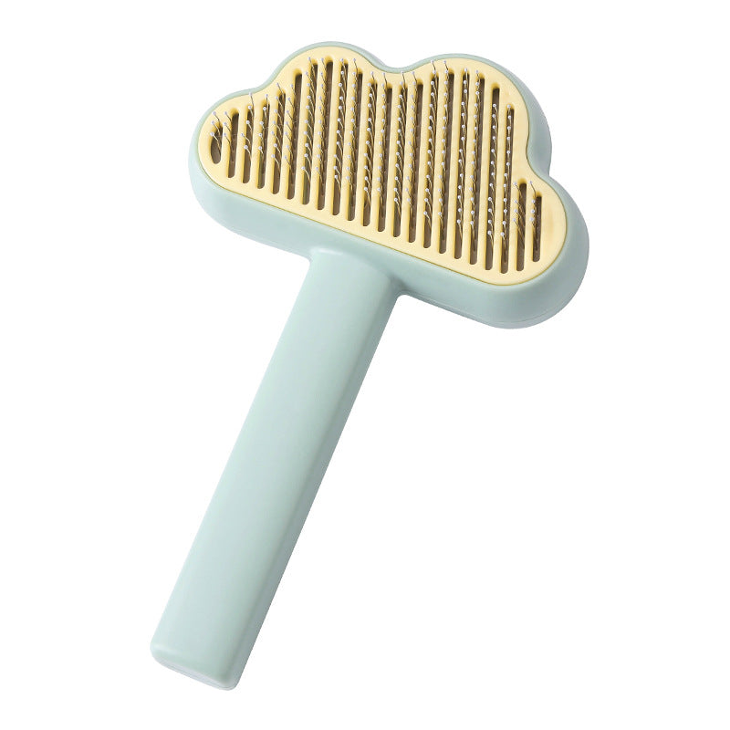 New Cloud Pet Comb for Easy Self-cleaning Pet Grooming Tools