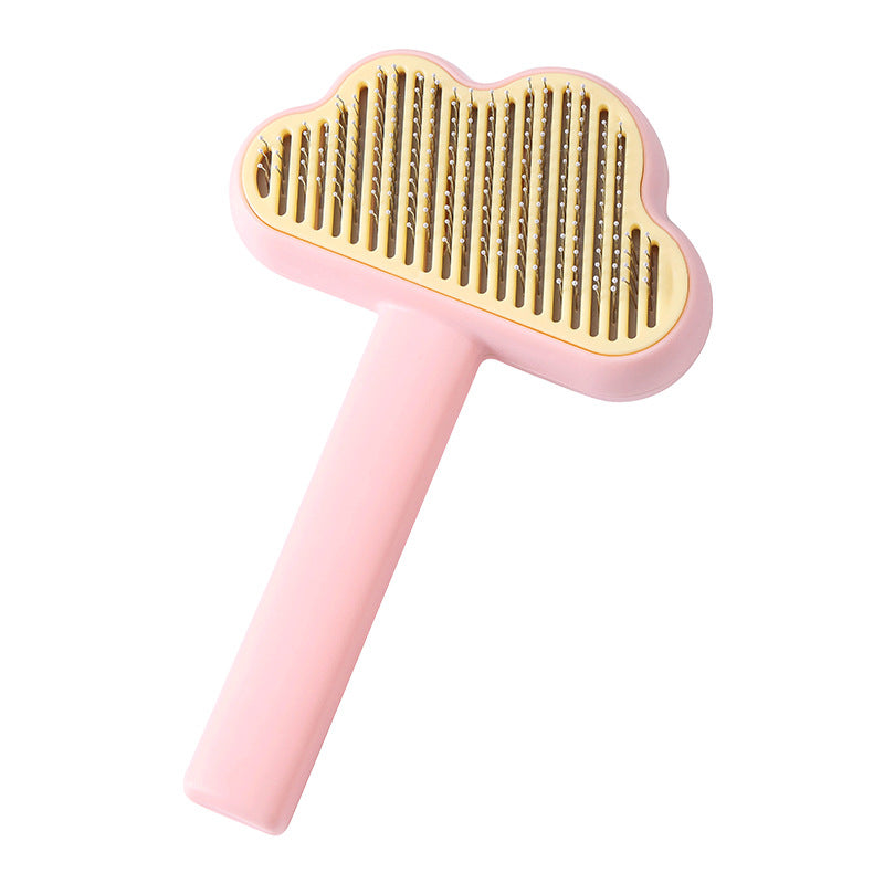 New Cloud Pet Comb for Easy Self-cleaning Pet Grooming Tools